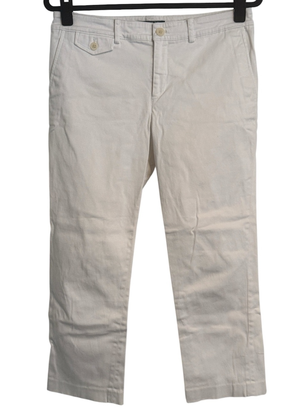 Lauren Ralph Lauren White Mid-Rise Capri Pants